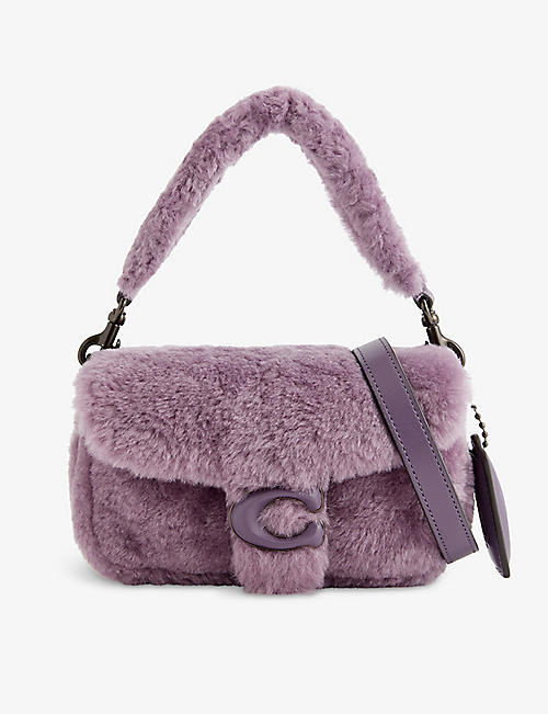 COACH: Tabby shearling and leather cross-body bag