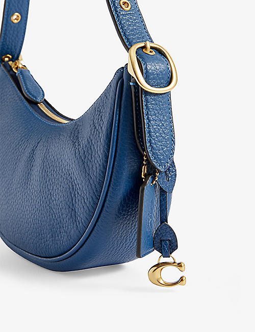 Chloé Leather wooden C Hobo Shoulder Bag in Navy Blue Womens Bags Hobo bags and purses Blue 