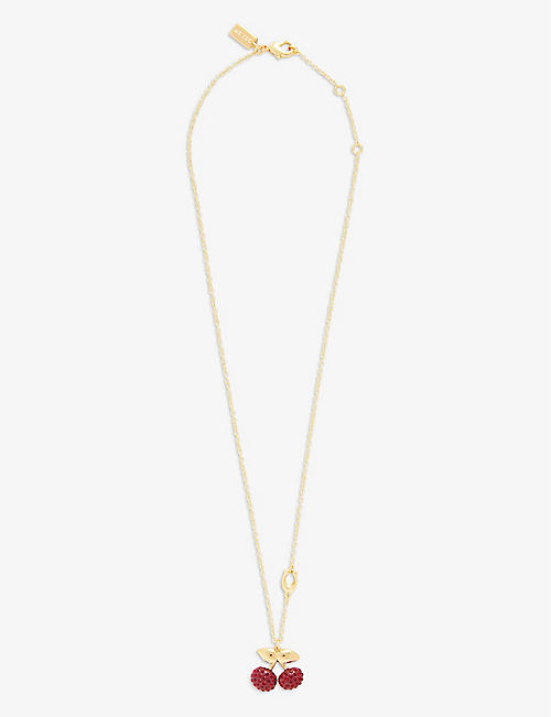 COACH: Cherry brass necklace