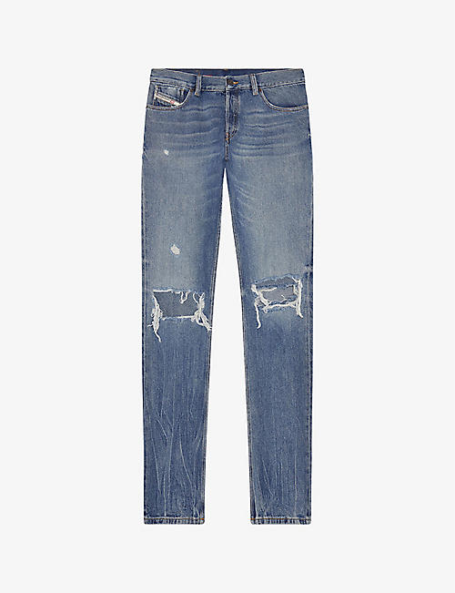 DIESEL: 1995 distressed slim-fit straight-leg jeans