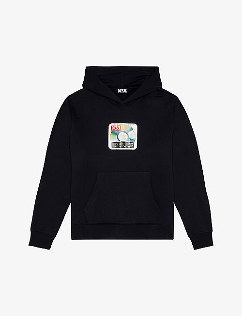 DIESEL: S-Ginn-Hood-E6 graphic-print cotton-jersey hoody