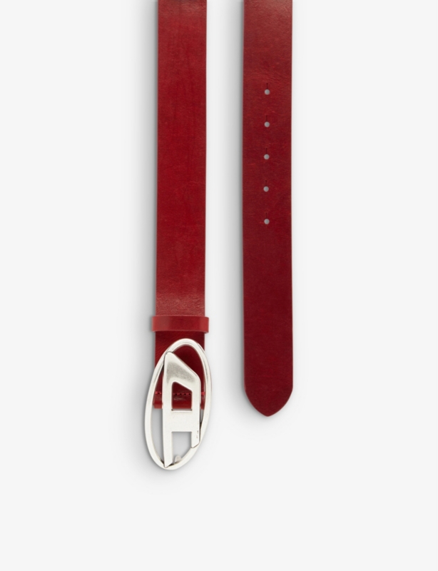 B-1dr logo-buckle leather belt