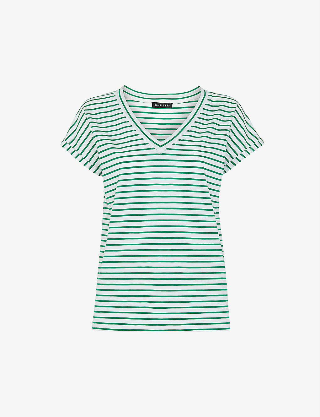 Whistles Womens Multi-coloured Willa Striped Cotton T-shirt