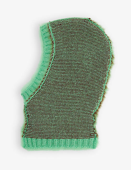 CRAIG GREEN: Reversible brushed wool-blend hood
