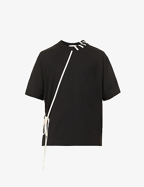 CRAIG GREEN: Laced relaxed-fit cotton-jersey T-shirt