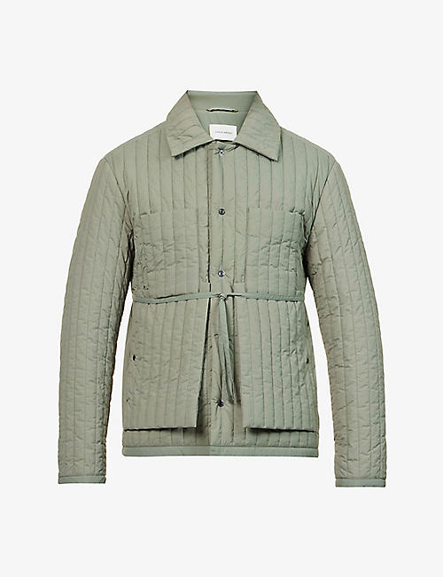 CRAIG GREEN: Quilted spread-collar shell worker jacket