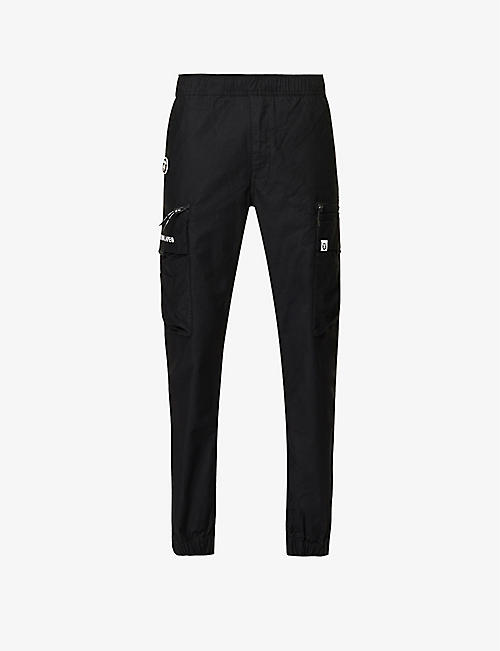 AAPE: Brand-patch stretch-cotton cargo trousers