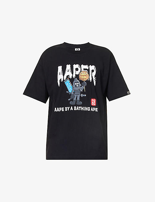 AAPE: APER ALFA relaxed-fit cotton-jersey T-shirt