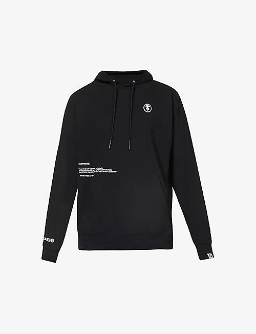 AAPE: One Badge brand-patch cotton-blend hoody