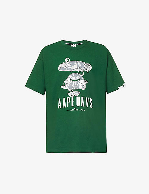 AAPE: Brand-print relaxed-fit cotton-jersey T-shirt