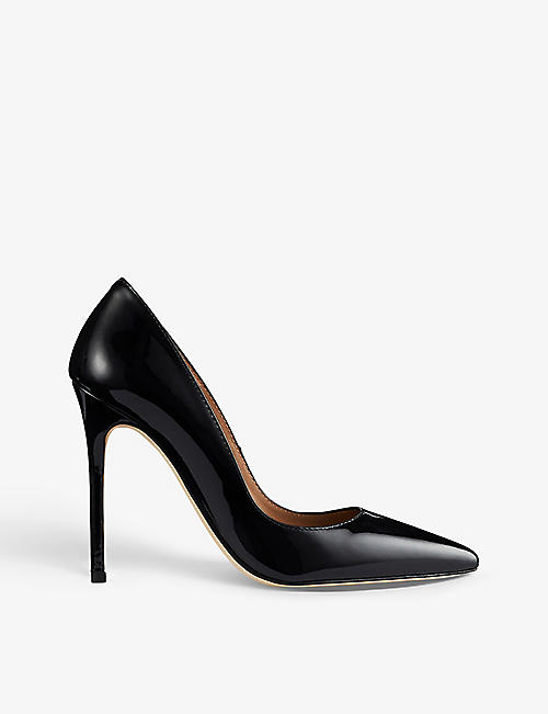 LK BENNETT: Monroe pointed-toe patent-leather court shoes