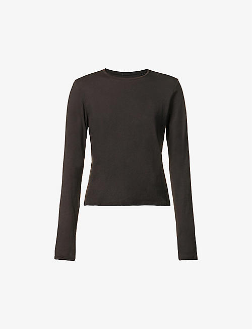 ATM: Long-sleeved round-neck cotton-jersey T-shirt