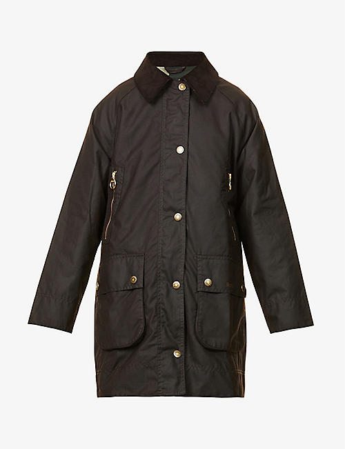 BARBOUR: Lyness longline waxed-cotton jacket