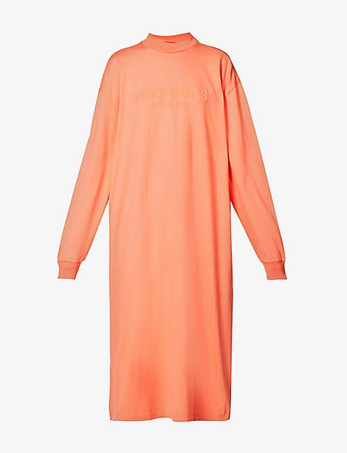FOG X ESSENTIALS: ESSENTIALS brand-appliqué cotton-jersey midi dress