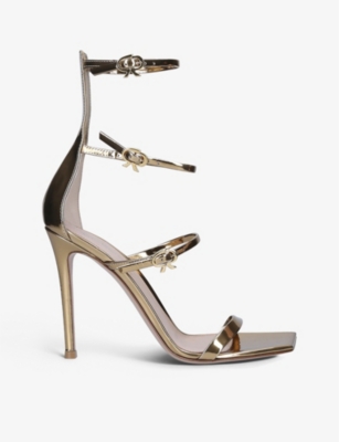 TOM FORD - Padlock leather heeled sandals 