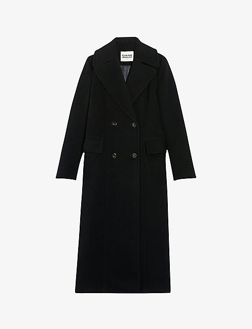 CLAUDIE PIERLOT: Mid-length double-breasted wool-blend coat