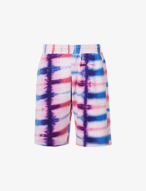 TAZTOPIA: Rainbow Fish organic-cotton shorts
