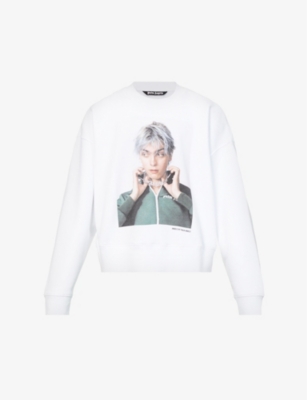 Palm Angels x Sims graphic-print cotton-jersey sweatshirt