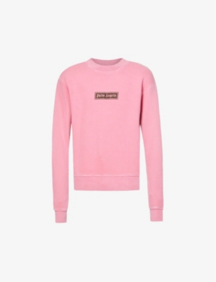 Box logo-embossed cotton-jersey sweatshirt
