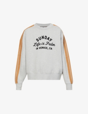 Sunday brand-embroidered cotton-jersey sweatshirt