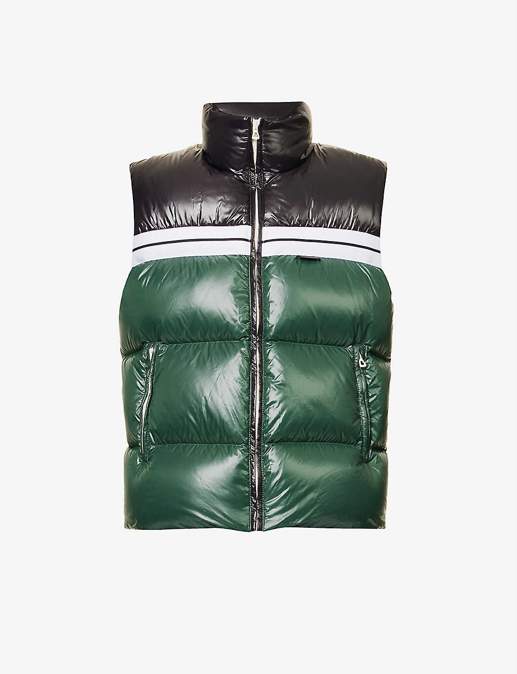 PALM ANGELS - Track funnel-neck quilted shell-down gilet | Selfridges.com