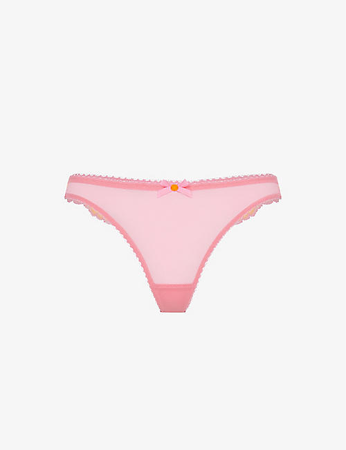 AGENT PROVOCATEUR: Yara mid-rise stretch-mesh thong