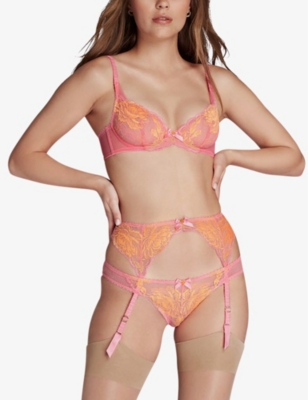 AGENT PROVOCATEUR: Yara high-rise stretch-mesh suspender belt