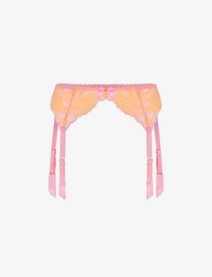 AGENT PROVOCATEUR: Yara high-rise stretch-mesh suspender belt