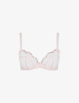 Agent Provocateur Lorna Party Plunge Underwire Bra In Baby Pink | ModeSens