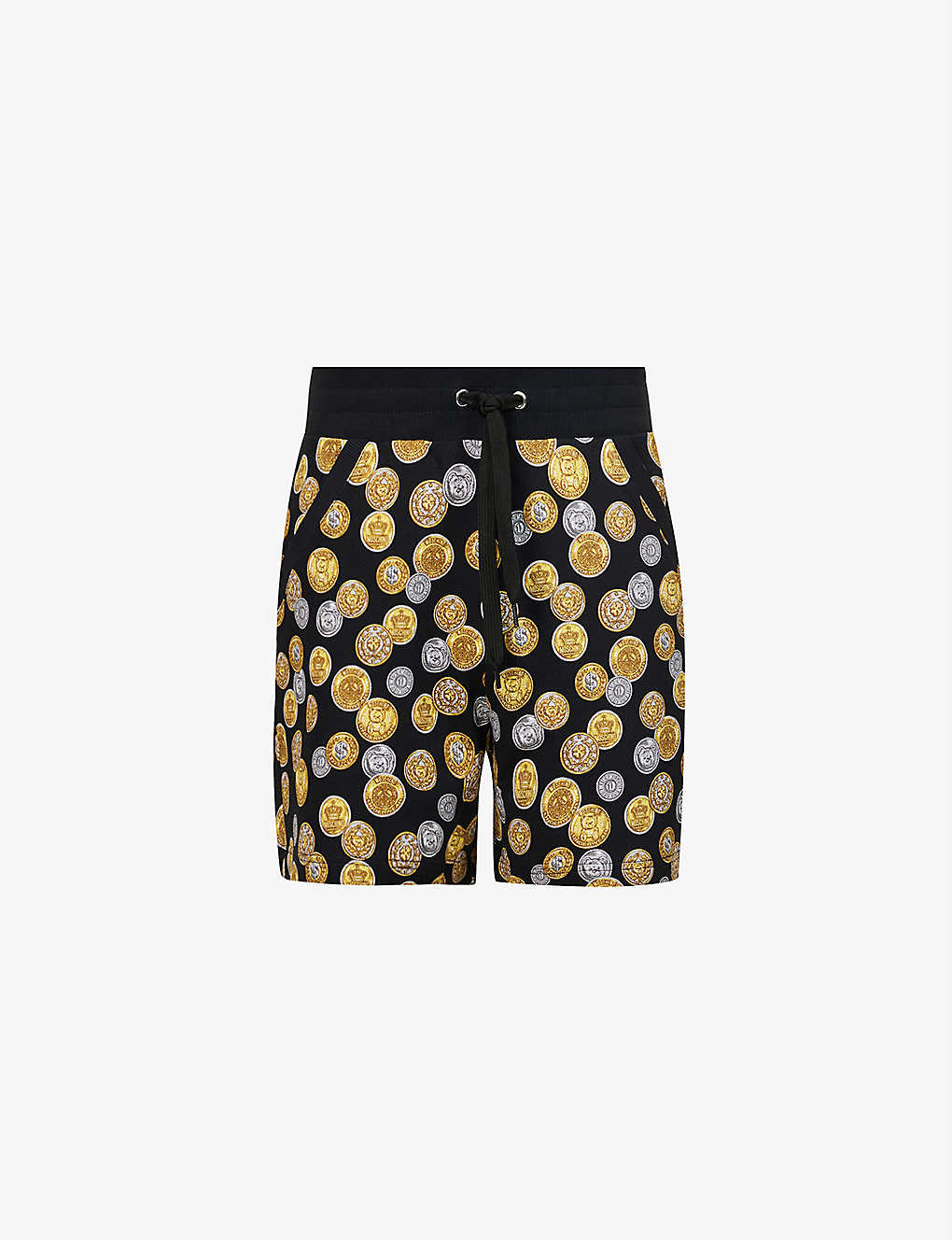MOSCHINO COIN-PRINT REGULAR-FIT STRETCH-COTTON SHORTS