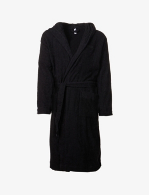 MOSCHINO Logo tape cotton bathrobe Selfridges