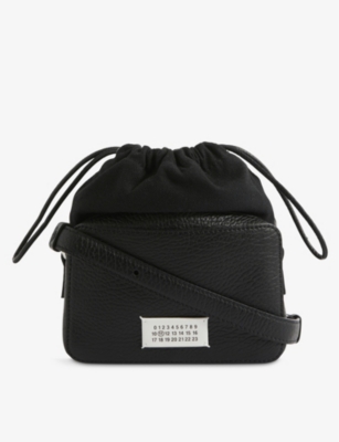 MAISON MARGIELA: 5AC brand-patch grained-leather cross-body bag
