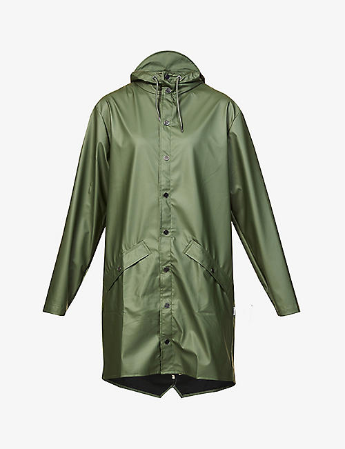 RAINS: Hooded longline shell raincoat