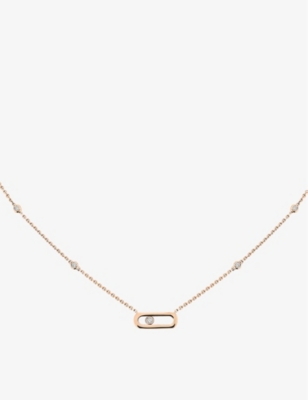 MESSIKA: Move Uno 18ct rose-gold and 0.10ct diamond necklace