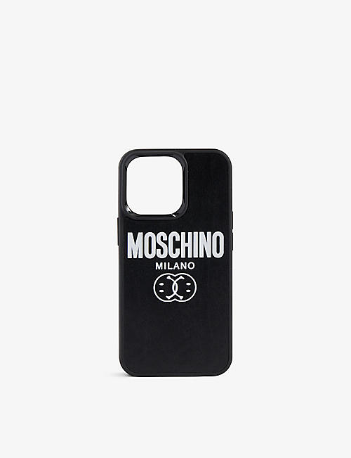 MOSCHINO: Milano logo-print iPhone 13 Pro case