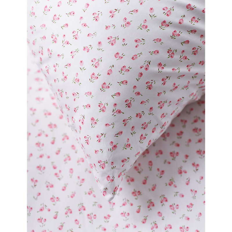 Shop The White Company Whitepink Tulip-print Easy-care Cotton Single Bed-linen Set