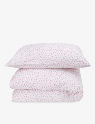 THE WHITE COMPANY: Tulip-print easy-care cotton single bed-linen set