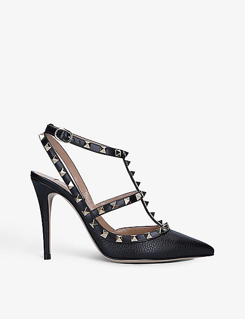 VALENTINO GARAVANI: So Noir 100 leather heeled sandals