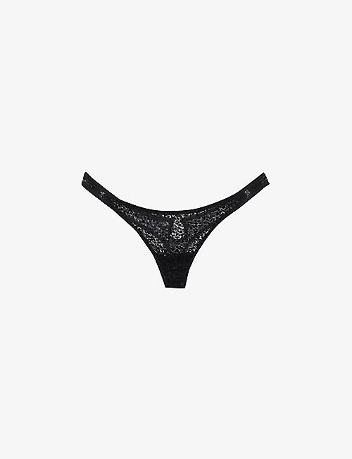 MUSE BY COCO DE MER: Ava mid-rise stretch-lace thong