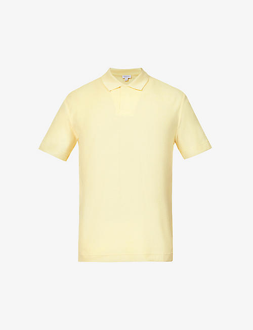 SUNSPEL: Relaxed-fit cotton-terry polo shirt