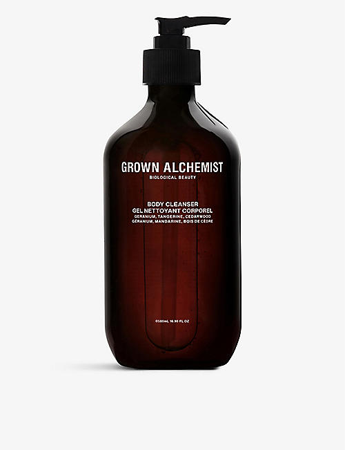 GROWN ALCHEMIST: Geranium, Tangerine, Cedarwood body cleanser 500ml