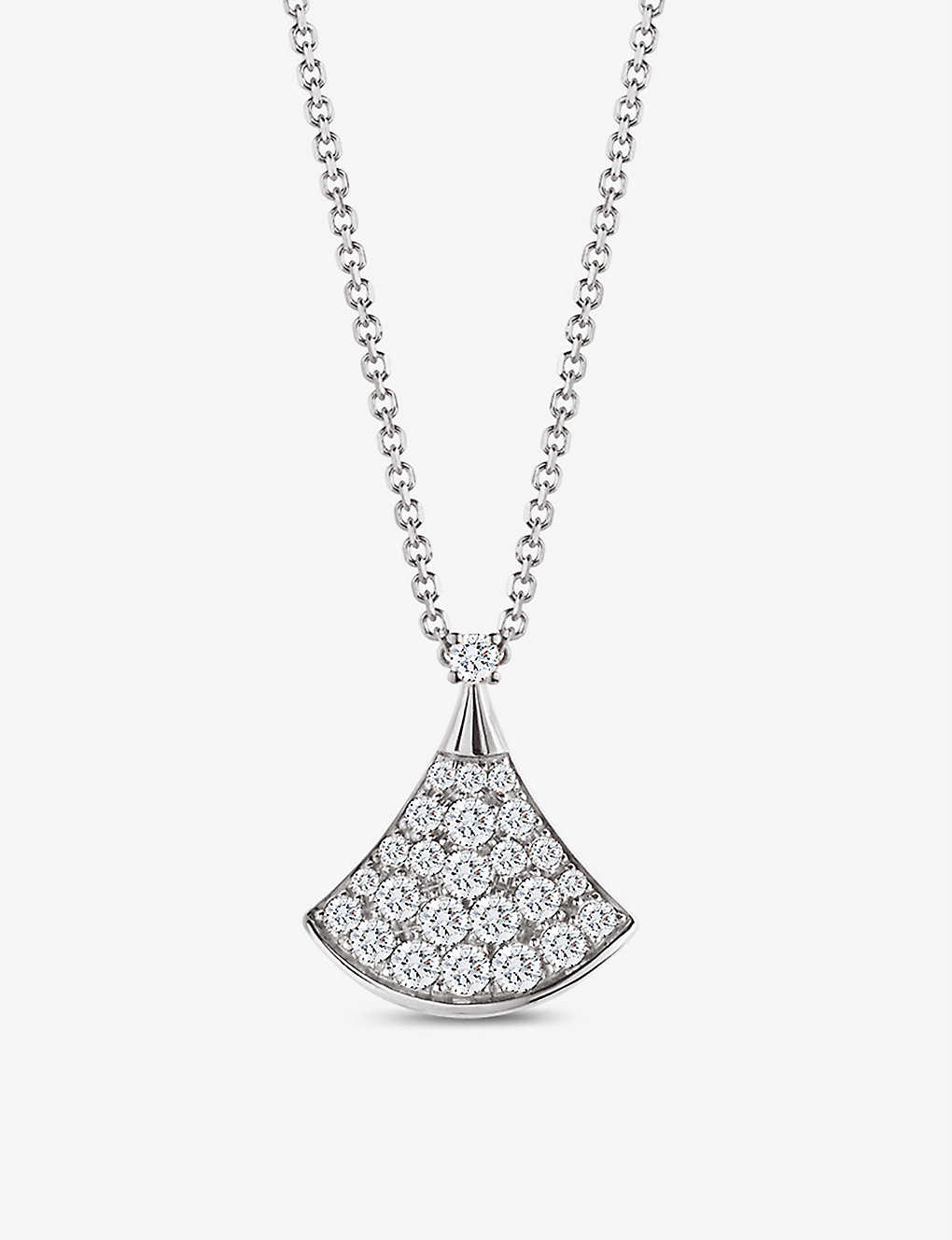 Bvlgari Womens Silver Divas' Dream 18ct White-gold And 0.47ct Diamond Necklace