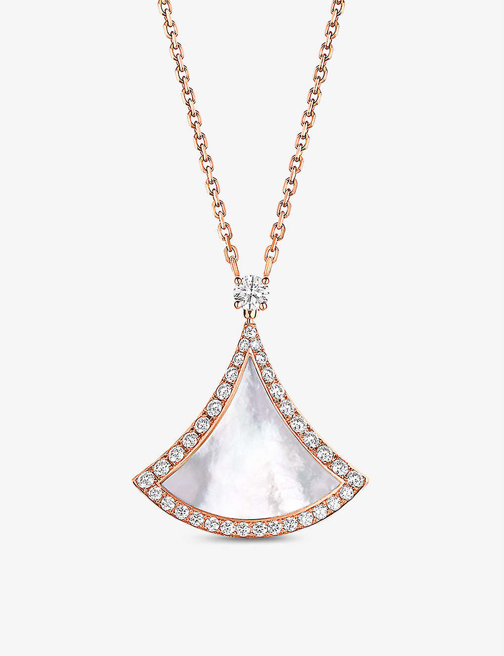 Bvlgari Women's Divas' Dream 18k Rose Gold, Mother-of-pearl, & Diamond Pendant Necklace