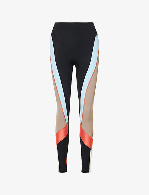 P.E NATION: Electrify panelled stretch-recycled nylon leggings