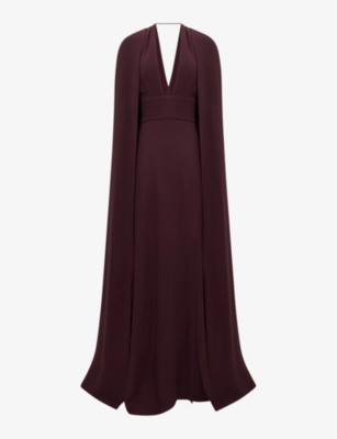 REISS - Grace cape woven maxi dress | Selfridges.com