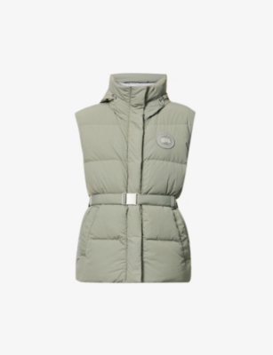 Canada Goose Rayla Funnel-neck Shell-down Gilet In Sagebrush