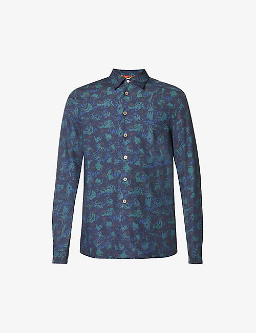 PS BY PAUL SMITH: Floral-print regular-fit woven shirt