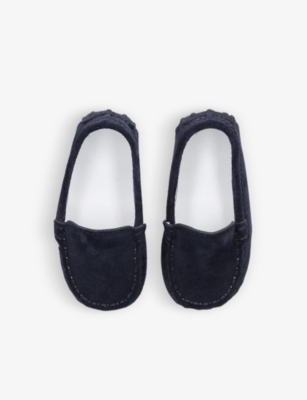TODS: Gommino logo-embossed suede driving shoes 3-12 months