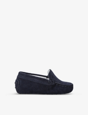 TODS: Gommino logo-embossed suede driving shoes 3-12 months