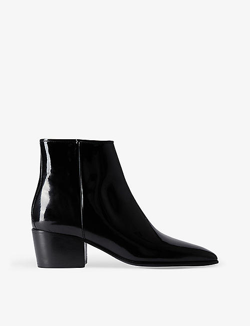 THE KOOPLES: Heeled patent leather ankle boots